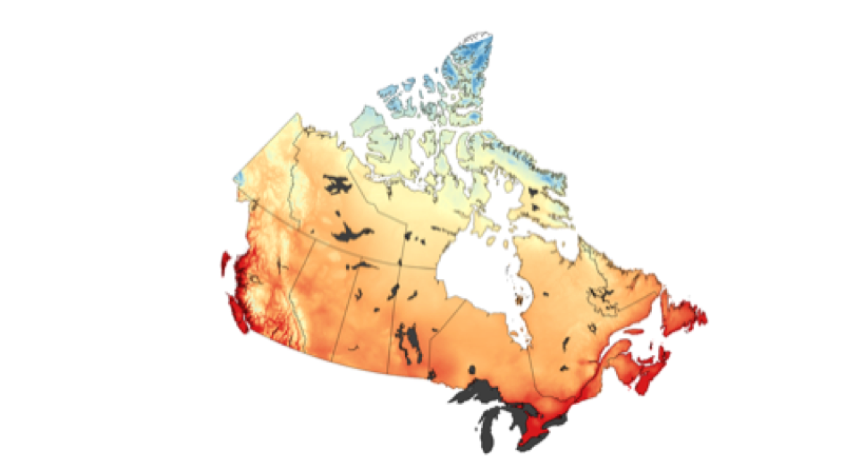 Cartes sur les changements climatiques et agriculture | Atlas climatique du Canada
